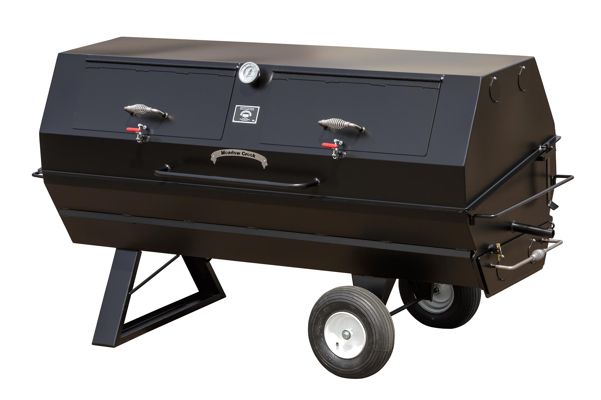 Meadow Creek PR72 Pig Roaster with Optional Doors in Lid and Charcoal Pullout