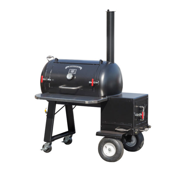 Meadow Creek TS70P Tank Smoker with Optional Stainless Steel Exterior Shelf