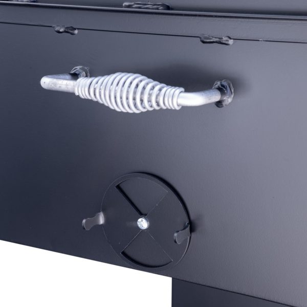 Vent and Cool-to-the-Touch Handle on BBQ26S Chicken Cooker