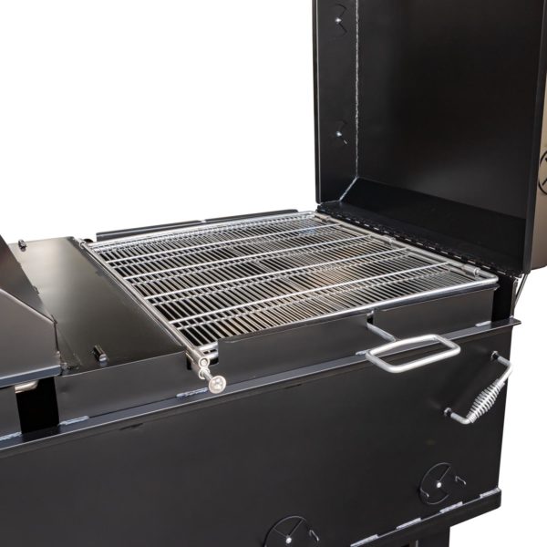 Double-Sided Pivoting Stainless Steel Grate on BBQ64P With Optional Lids