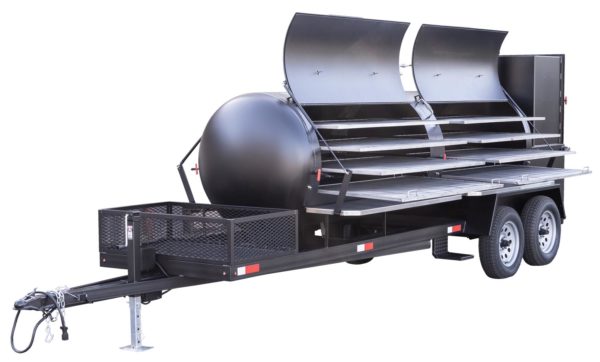 Meadow Creek TS1000 Tank Smoker With Optional Stainless Steel Exterior Shelves and Probe Ports