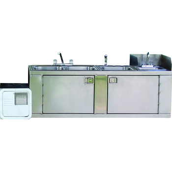 4-Bowl Stainless Steel Clean-Up Sink (Trailer Mounted)