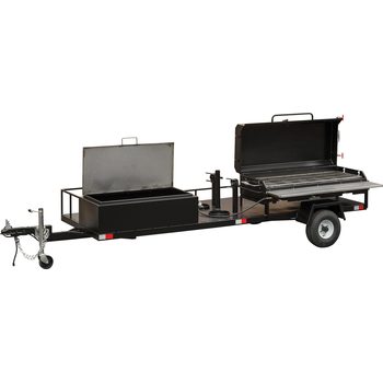 Custom BBQ60G Flat Top Grill With Optional Hinged Lid, Stainless Steel Work Surface, and Storage Box With Stainless Steel Lid