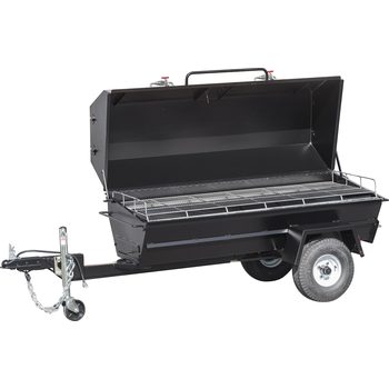 PR72T Charcoal Pig Roaster Trailer With Optional Doors in Lid