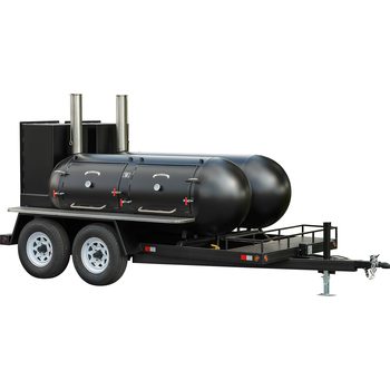 Custom Trailer with dual TS500s and Optional Stainless Steel Shelves and Smoke Stacks